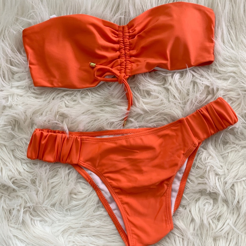 NEW Orange two piece bathing suit
